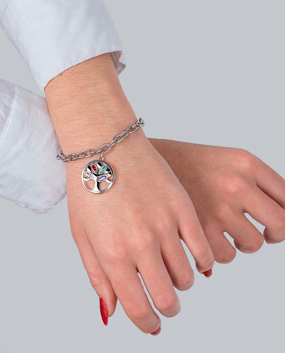 Pulseira Lotus Style Ls2192-2/1 Tree Of Life de Aço Inoxidável com Acabamento Brilhante Prateado-2