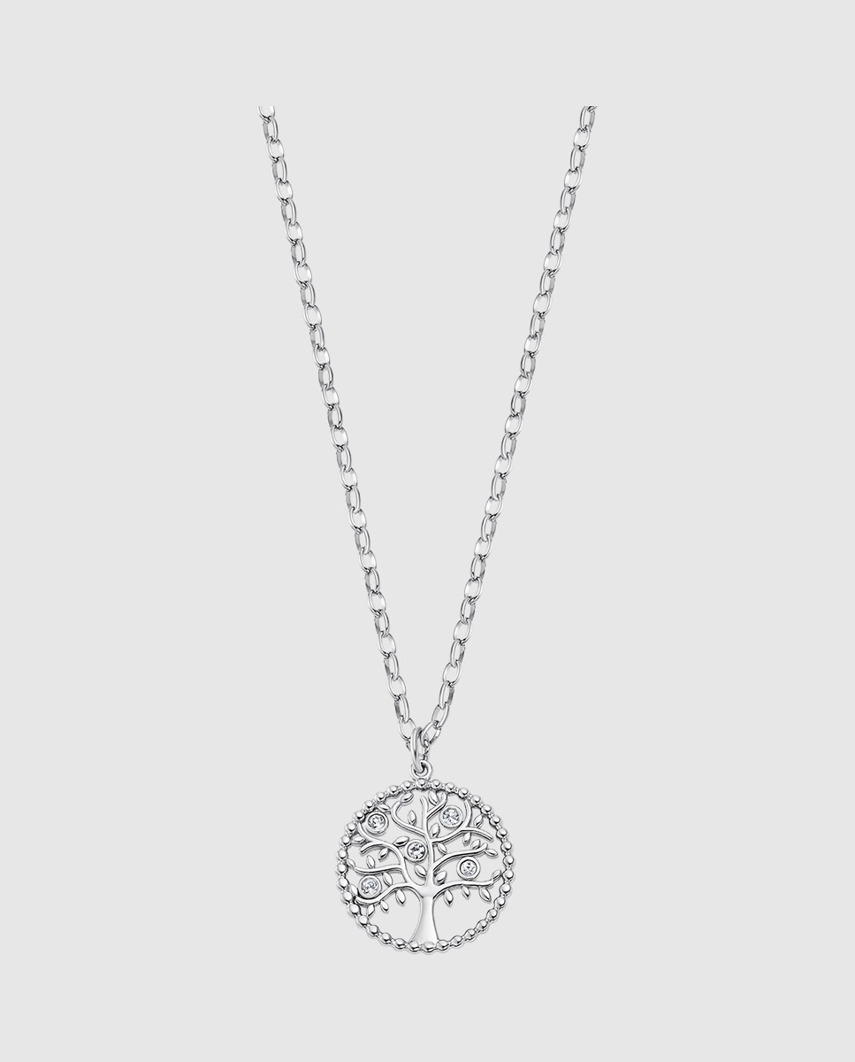 Colar Lotus Style Ls2194-1/1 Tree Of Life de Aço Inoxidável com Acabamento Brilhante Prateado-1