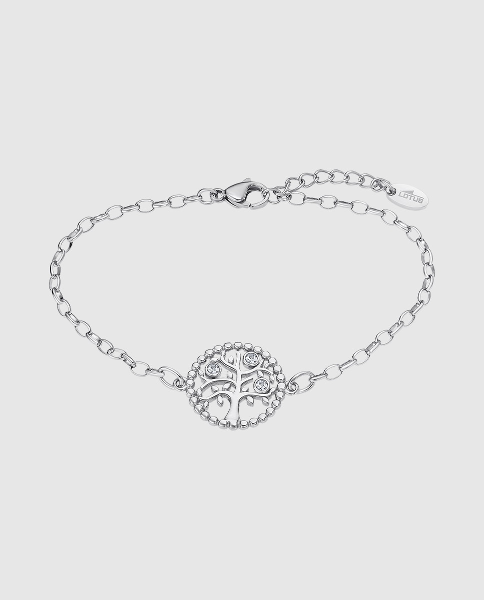 Pulseira Lotus Style Ls2194-2/1 Tree Of Life de Aço Inoxidável com Acabamento Brilhante Prateado-1