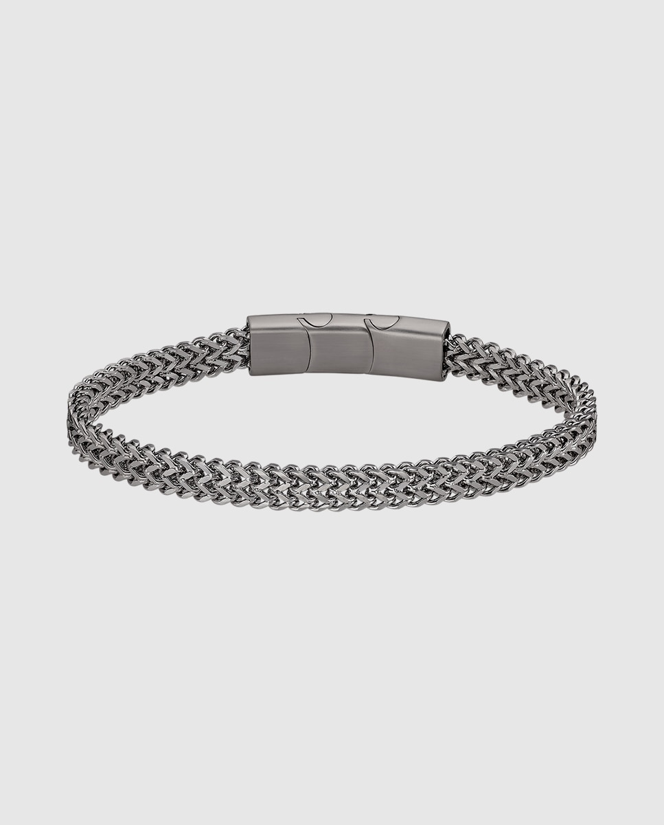 Pulseira Lotus Style Ls2209-2/2 Men In Black de Aço Inoxidável com Acabamento Mate Prateado-1