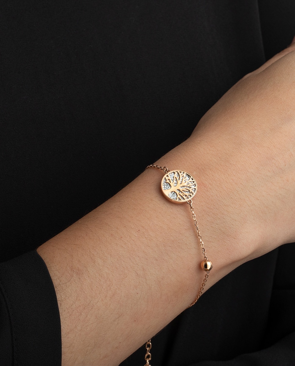 Pulseira Lotus Style Ls2225-2/2 Tree Of Life de Aço Inoxidável com Acabamento Brilhante Rosa-2