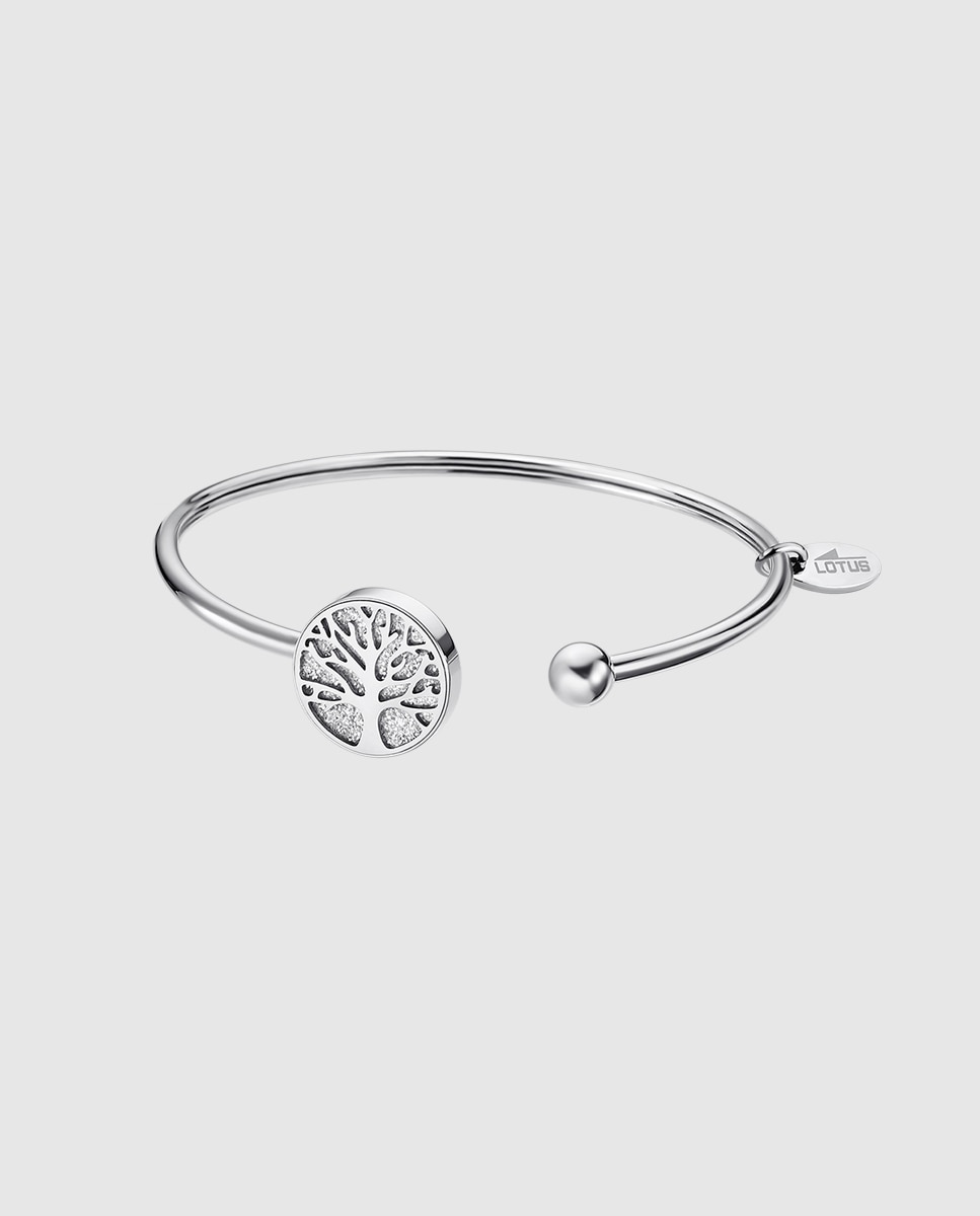 Pulseira Lotus Style Ls2225-2/3 Tree Of Life de Aço Inoxidável com Acabamento Brilhante Prateado-1