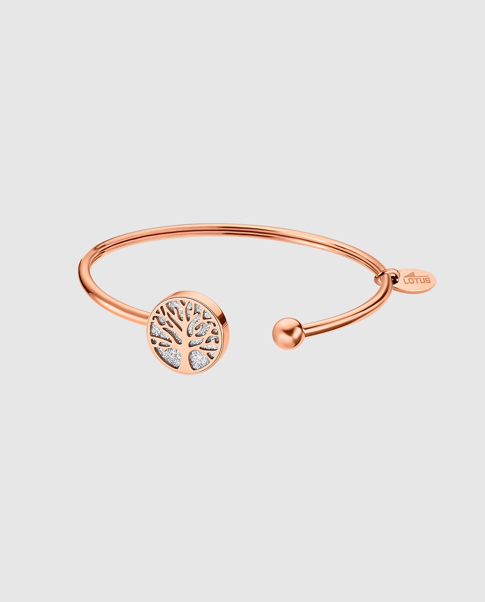 Pulseira Lotus Style Ls2225-2/4 Tree Of Life de Aço Inoxidável com Acabamento Brilhante Rosa-1