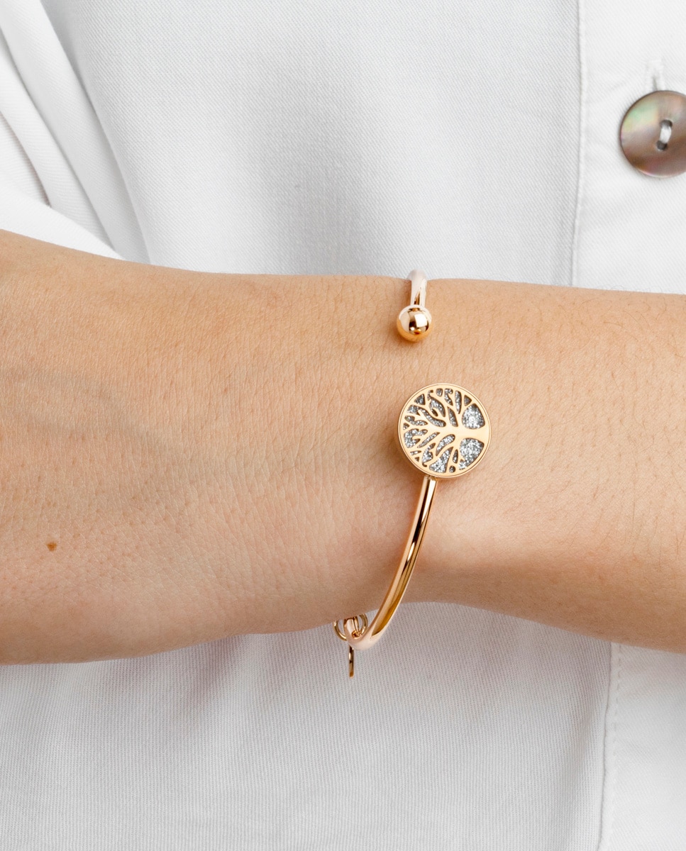 Pulseira Lotus Style Ls2225-2/4 Tree Of Life de Aço Inoxidável com Acabamento Brilhante Rosa-2