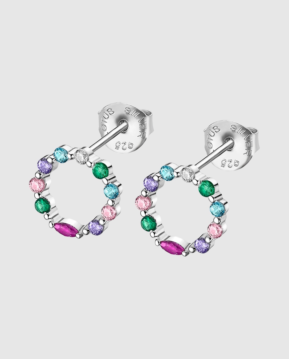 Brincos Lotus Silver Lp3246-4/1 Pure Essential de Prata com Acabamento Brilhante e Zirconita Prateado-1