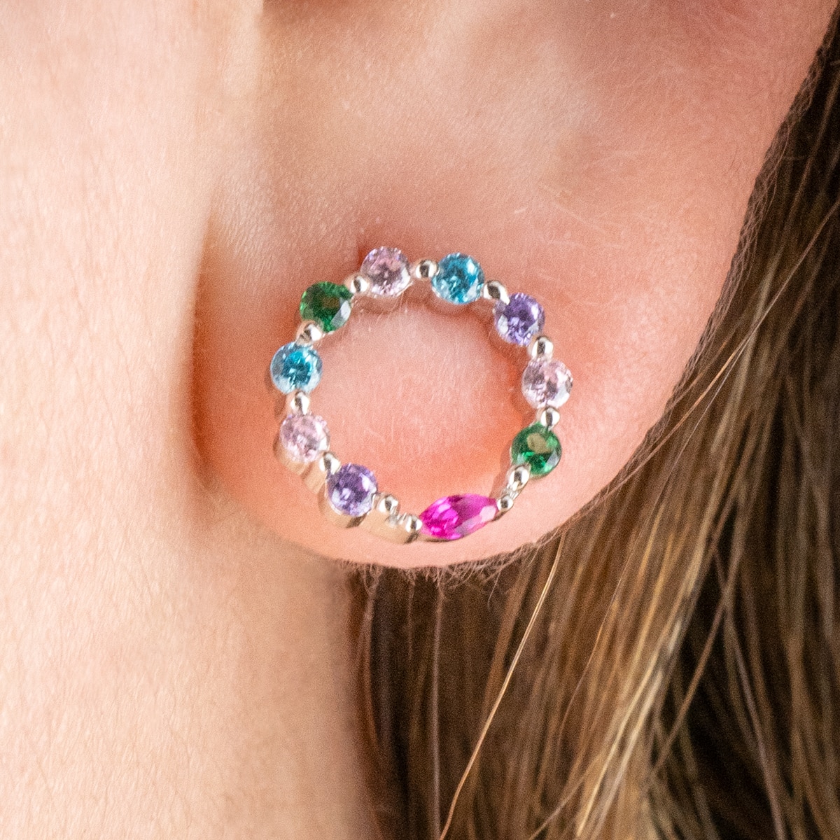 Brincos Lotus Silver Lp3246-4/1 Pure Essential de Prata com Acabamento Brilhante e Zirconita Prateado-2