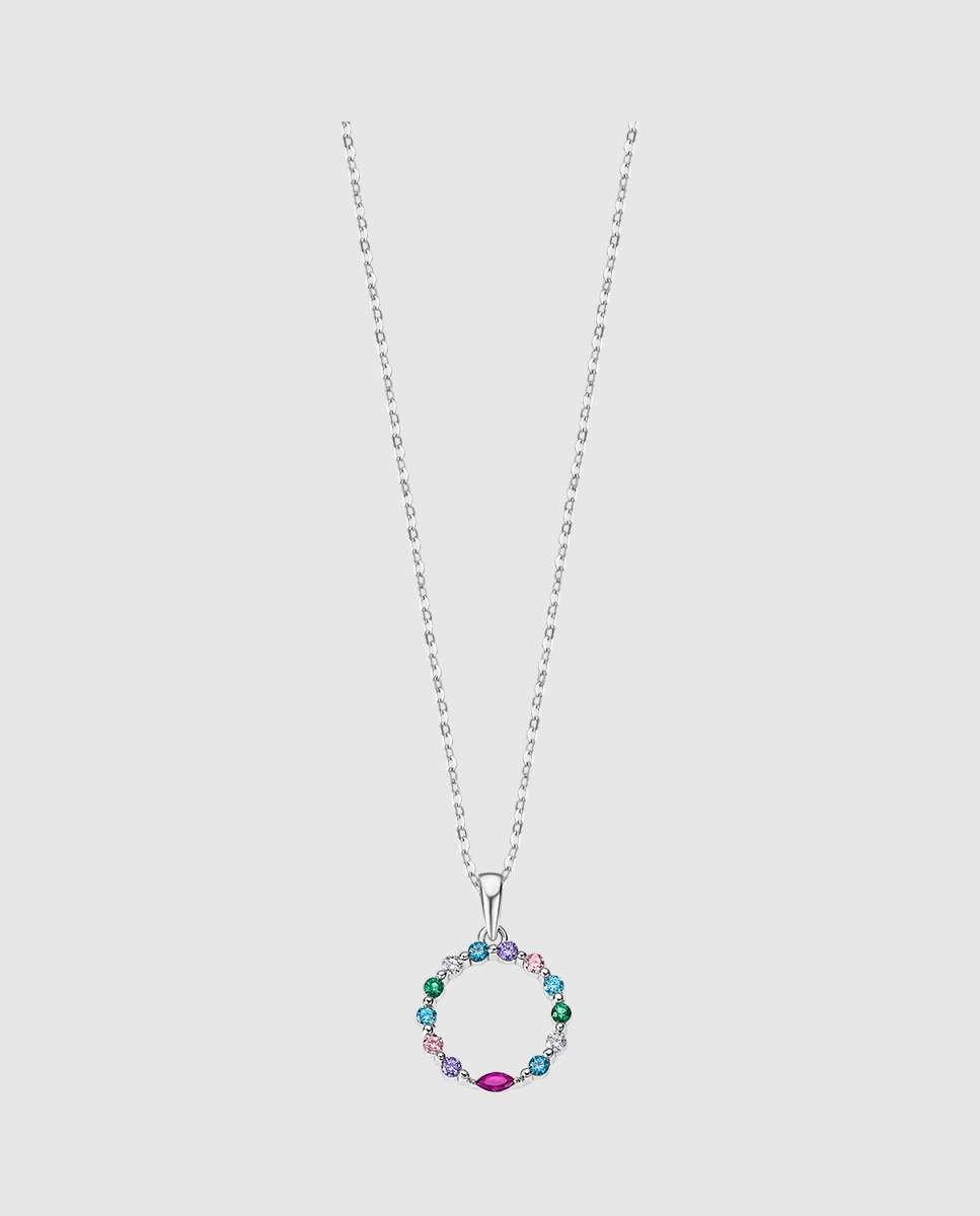 Colar Lotus Silver Lp3246-1/1 Pure Essential de Prata com Acabamento Brilhante e Zircónios Prateado-1