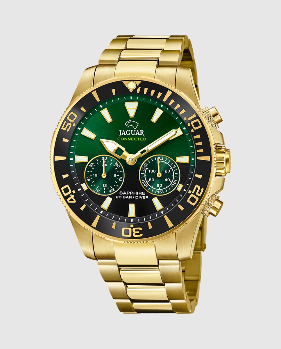 Smartwatch J899 5 Connected de Aço em Dourado Ouro-1