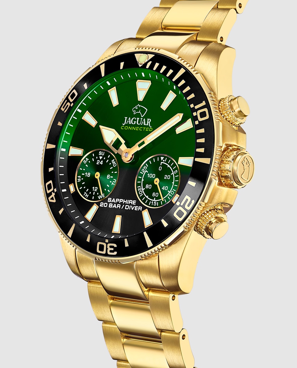 Smartwatch J899 5 Connected de Aço em Dourado Ouro-3