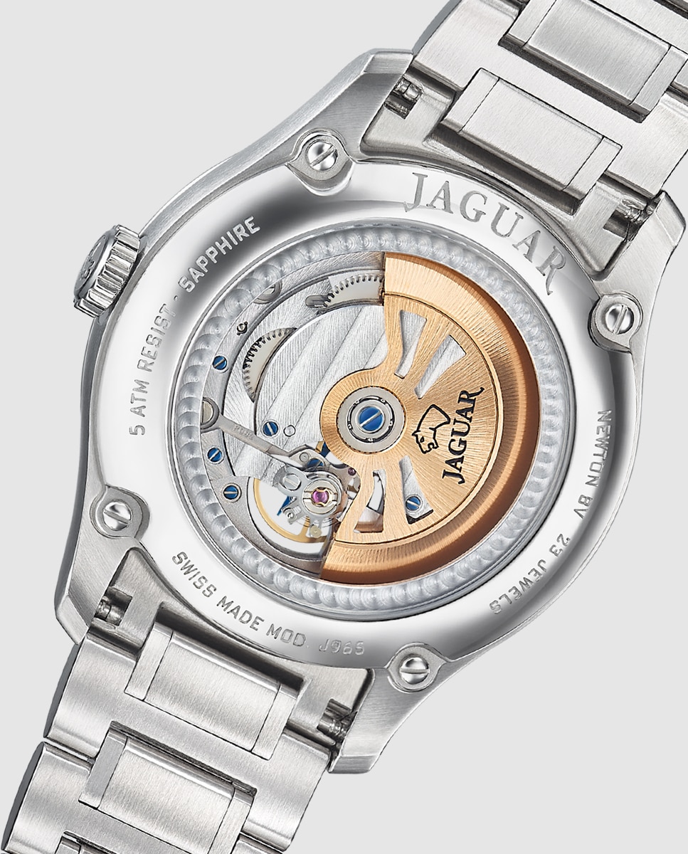 Relógio J965/5 Automático de Aço Prateado Prata-3