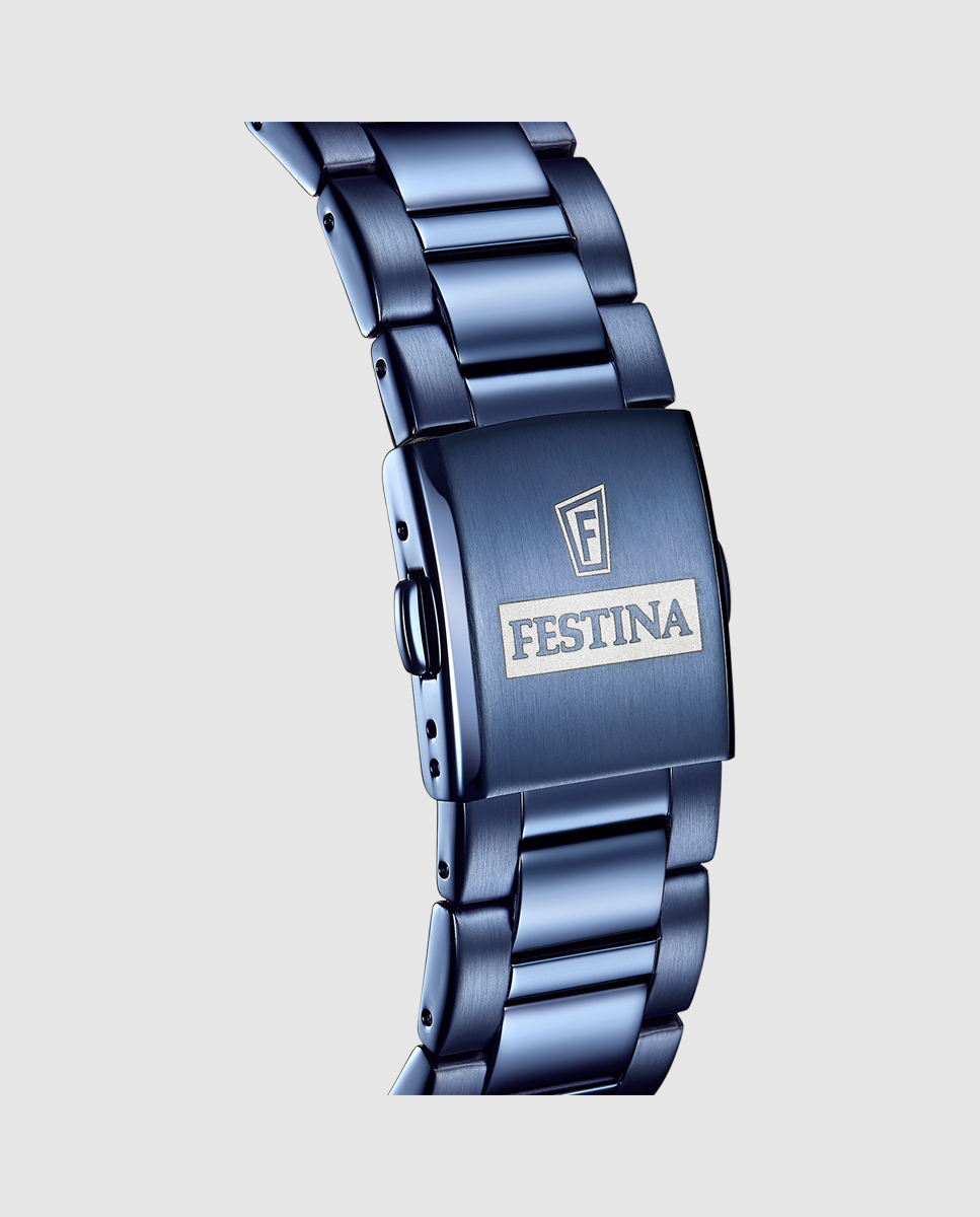 Relógio F20576/1 Ceramic de Aço em Azul Azul-3