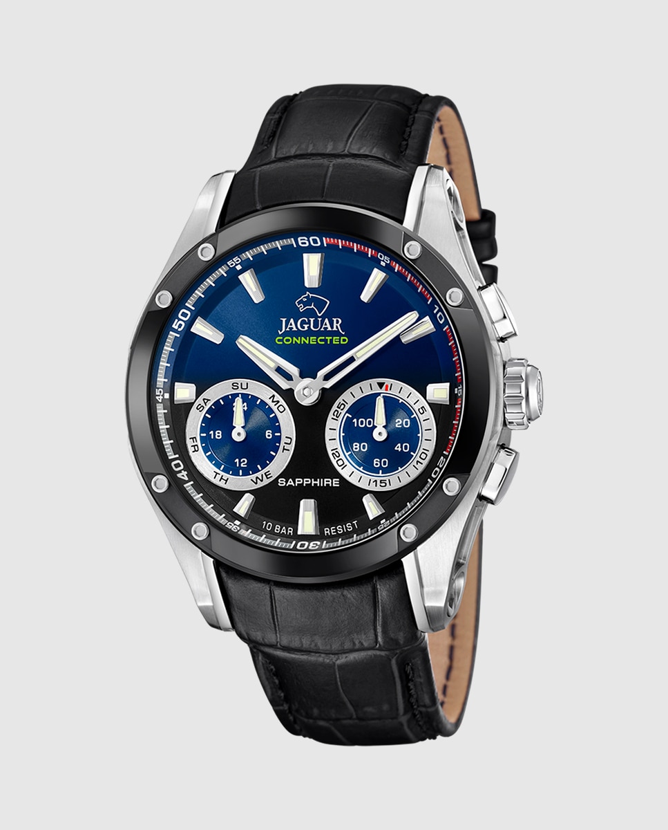 Relógio Smartwatch J958 1 Connected de Pele em Preto Preto-1