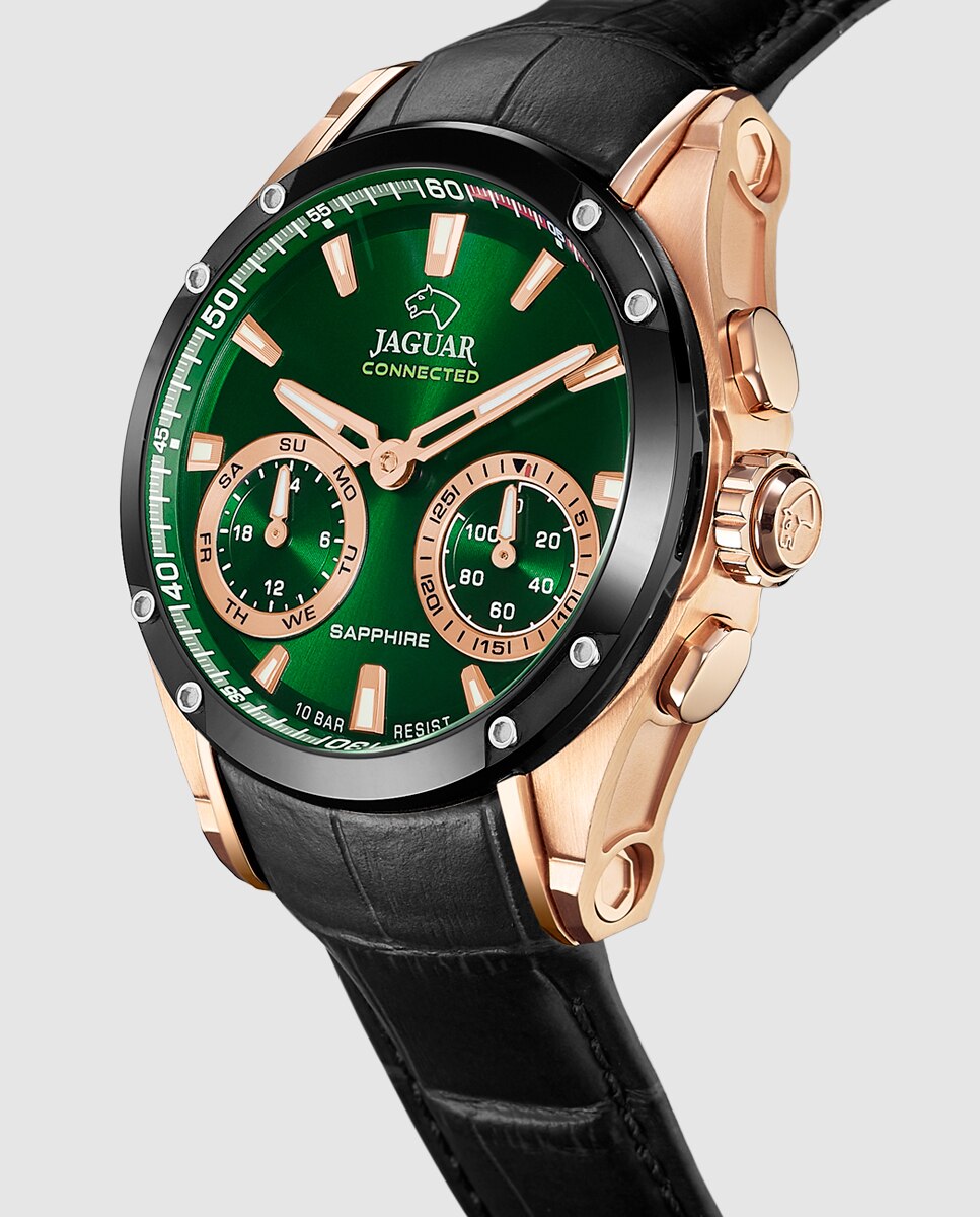 Smartwatch J959 2 Connected de Pele em Preto Preto-3