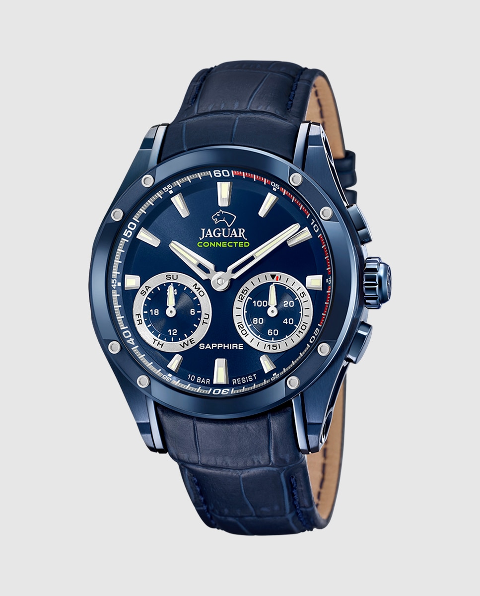 Relógio Smartwatch J961 1 Connected de Pele em Azul Azul-1