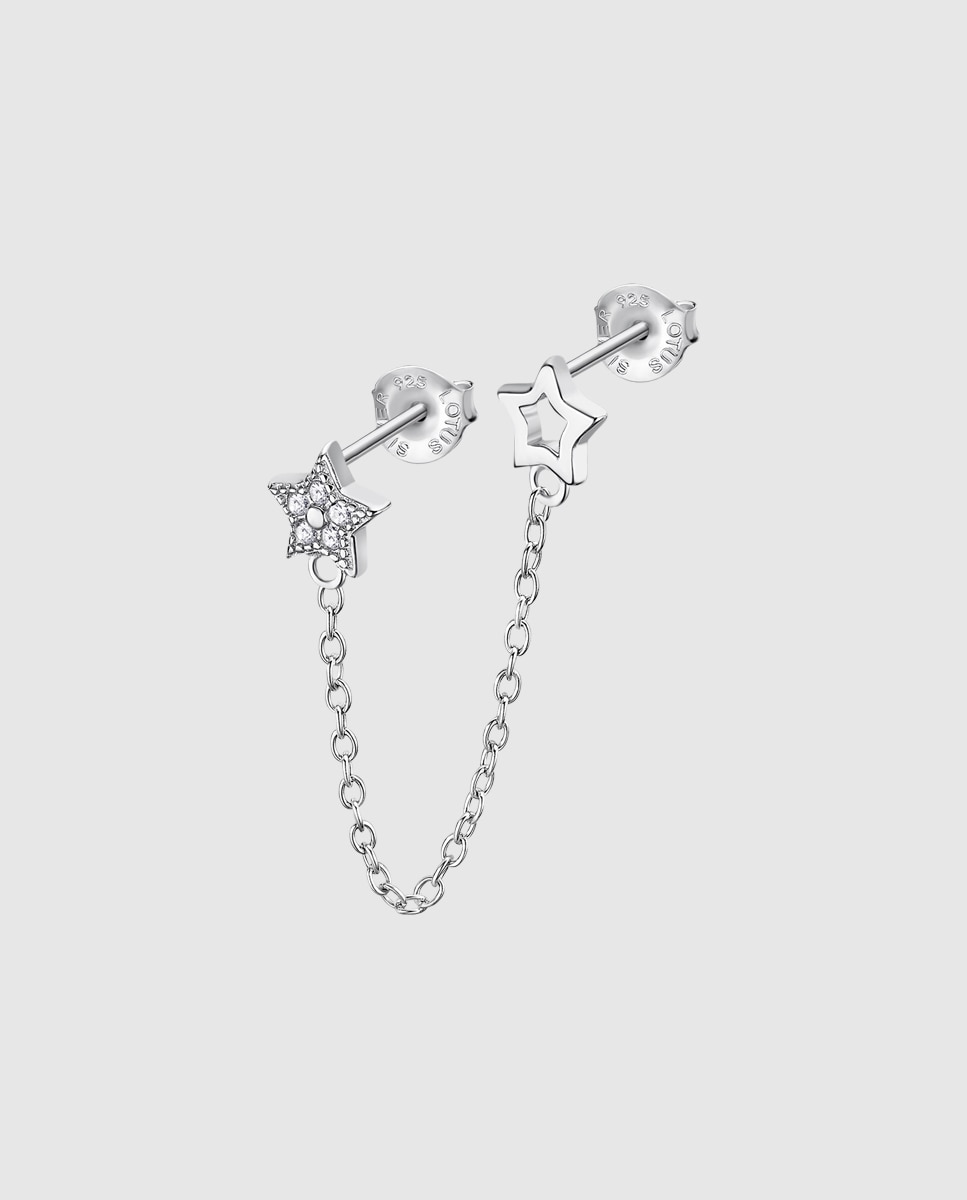 Brincos Lotus Silver Lp3340-9/1 Ear Party de Prata com Acabamento Brilhante Prateado-1