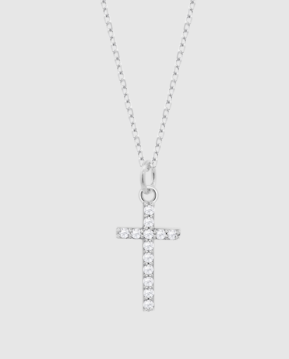 Colar Lotus Silver Lp3066-1/1 Pure Essential de Prata com Acabamento Brilhante e Zircónios Branco-1