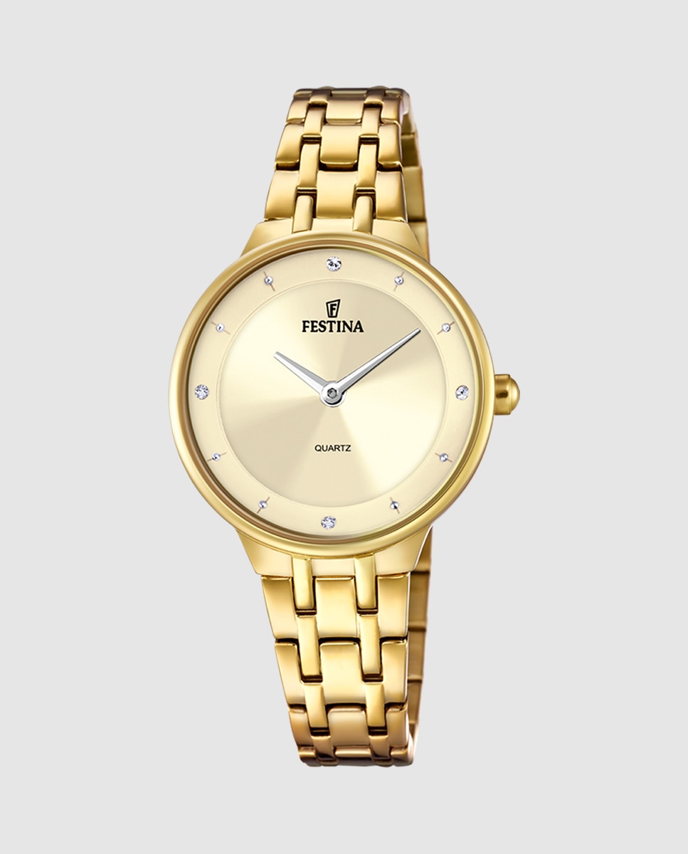 Relógio F20601/2 Mademoiselle de Aço em Dourado Ouro-1
