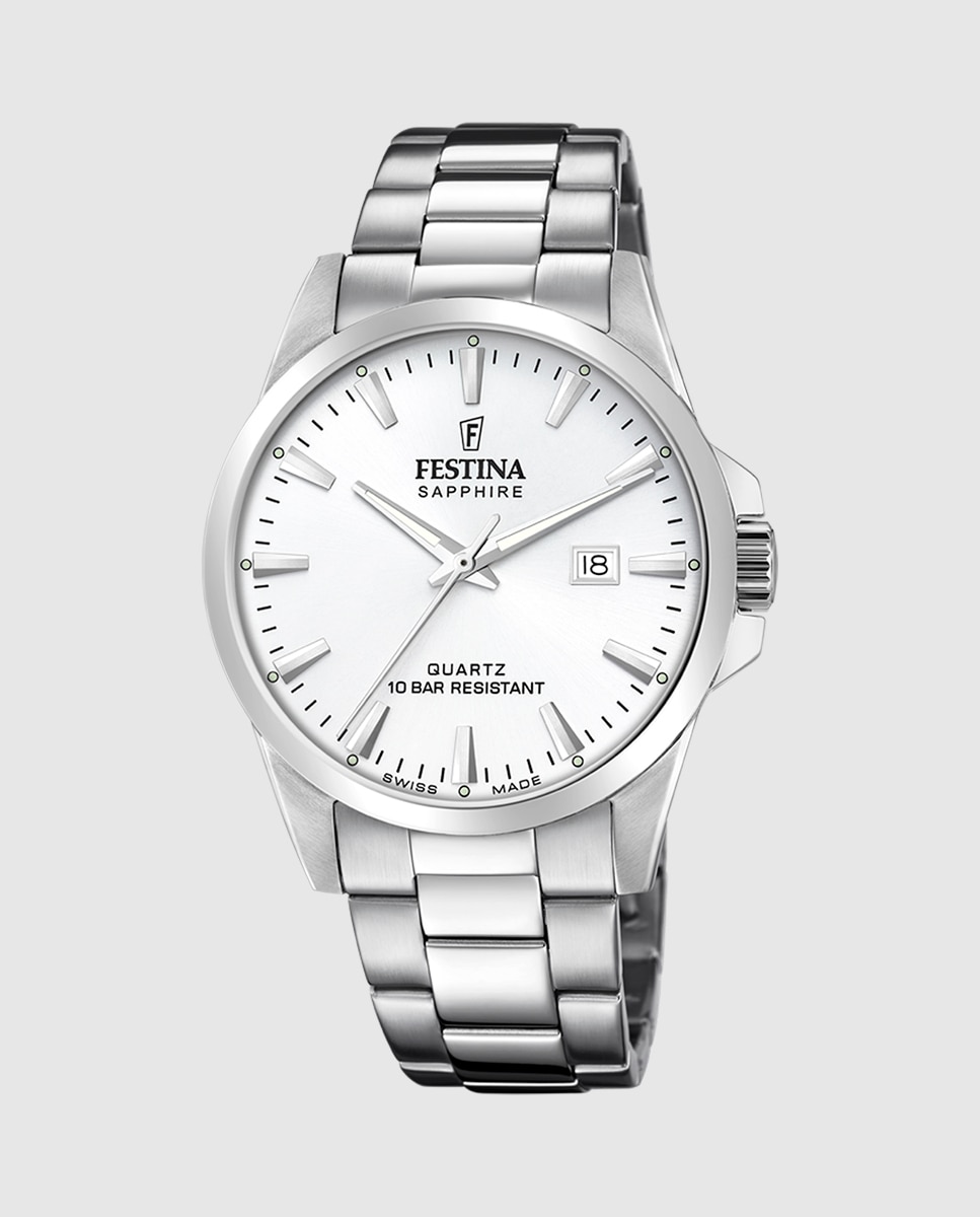 Relógio F20024/2 Swiss Made de Aço Prateado Prata-1