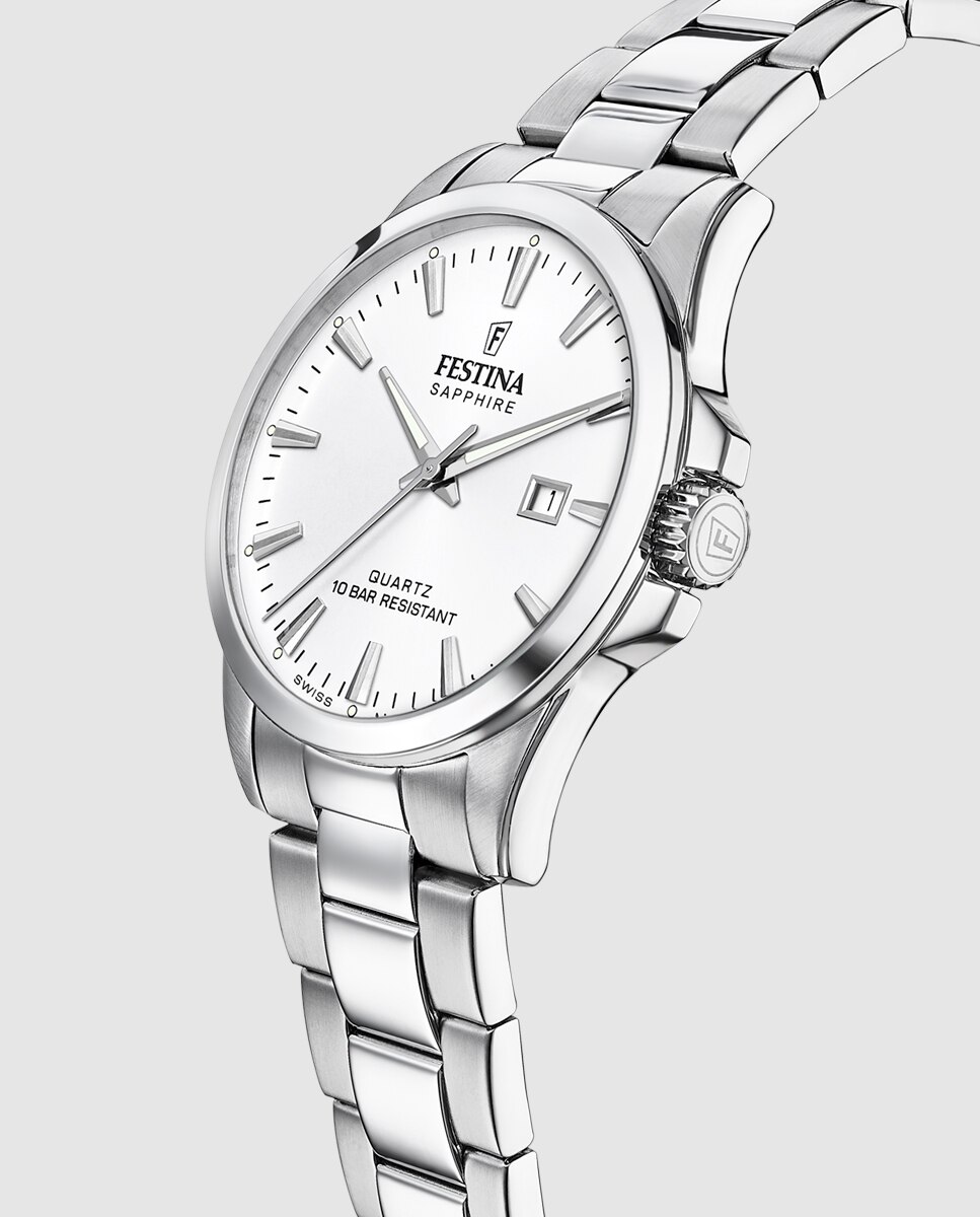 Relógio F20024/2 Swiss Made de Aço Prateado Prata-2