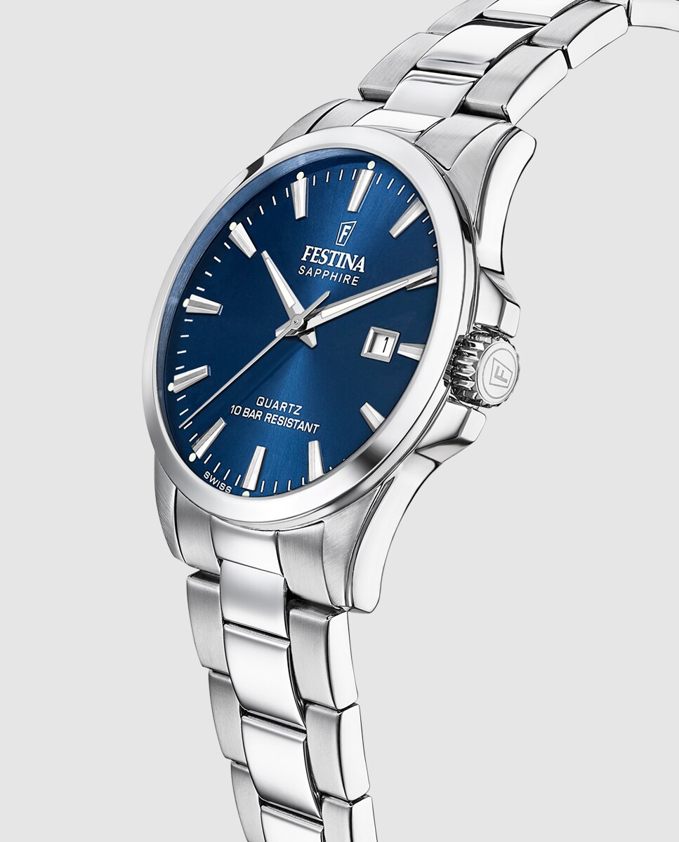 Relógio F20024/3 Swiss Made de Aço Prateado Prata-2
