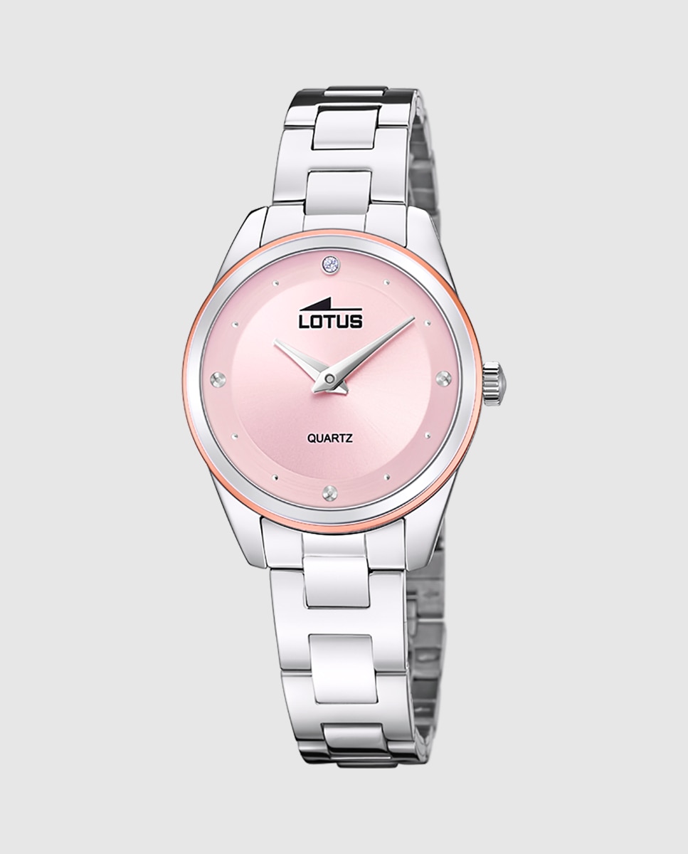 Relógio de Mulher 18795/3 Trendy de Aço Prateado Prata / Rosa-1