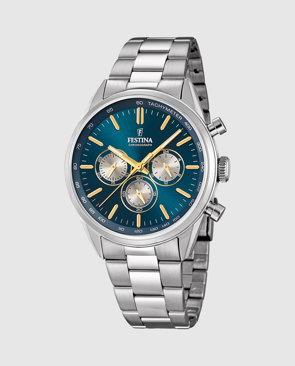 Relógio F16820/c Timeless Chronograph de Aço Prateado Prata-1