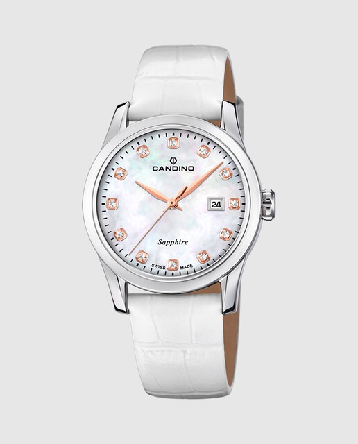 Imagem 0 de Relógio C4736/1 Lady Elegance de Pele em Branco