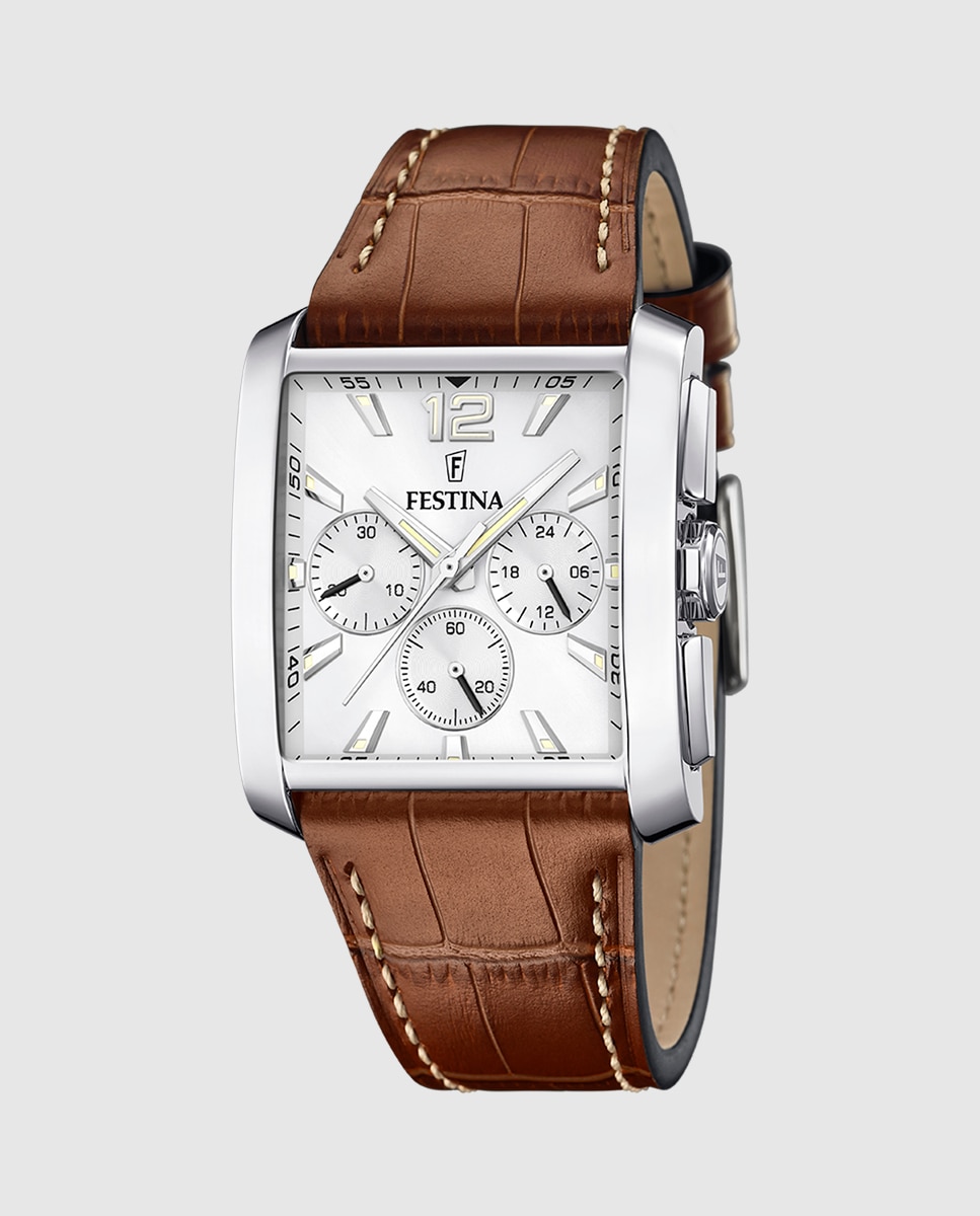 Relógio F20636/1 Timeless Chronograph de Pele em Castanho Castanho-1