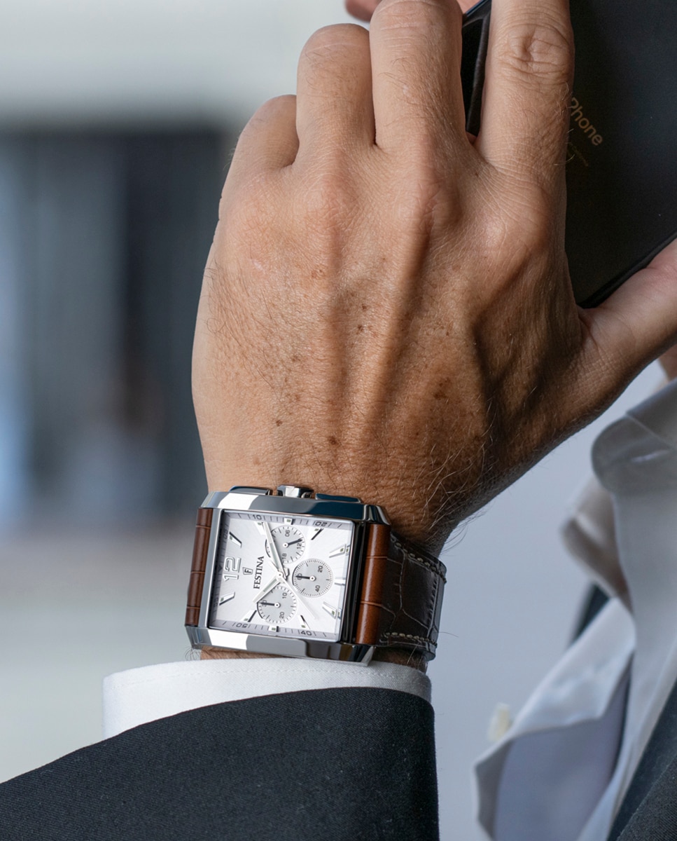 Relógio F20636/1 Timeless Chronograph de Pele em Castanho Castanho-2