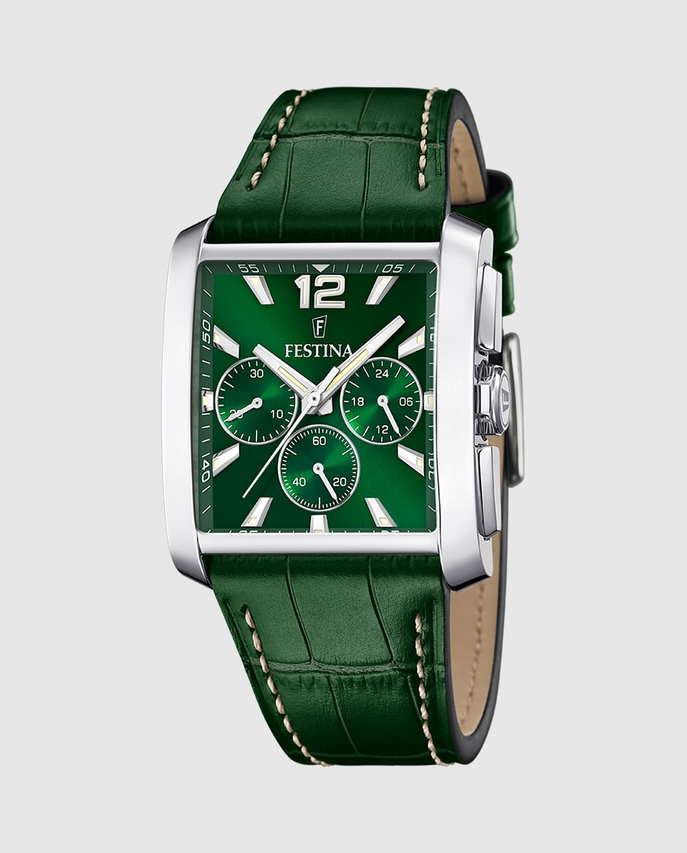 Relógio F20636/3 Timeless Chronograph de Pele em Verde Verde-1