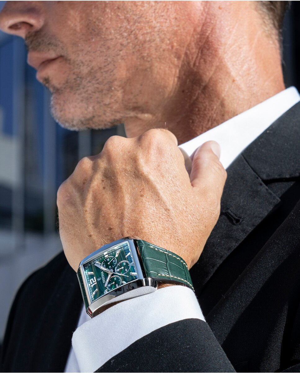 Relógio F20636/3 Timeless Chronograph de Pele em Verde Verde-2