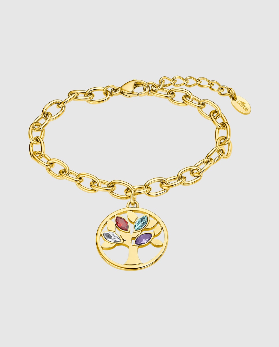 Pulseira Lotus Style Ls2192-2/2 Rainbow de Aço Inoxidável com Acabamento Brilhante Dourado-1