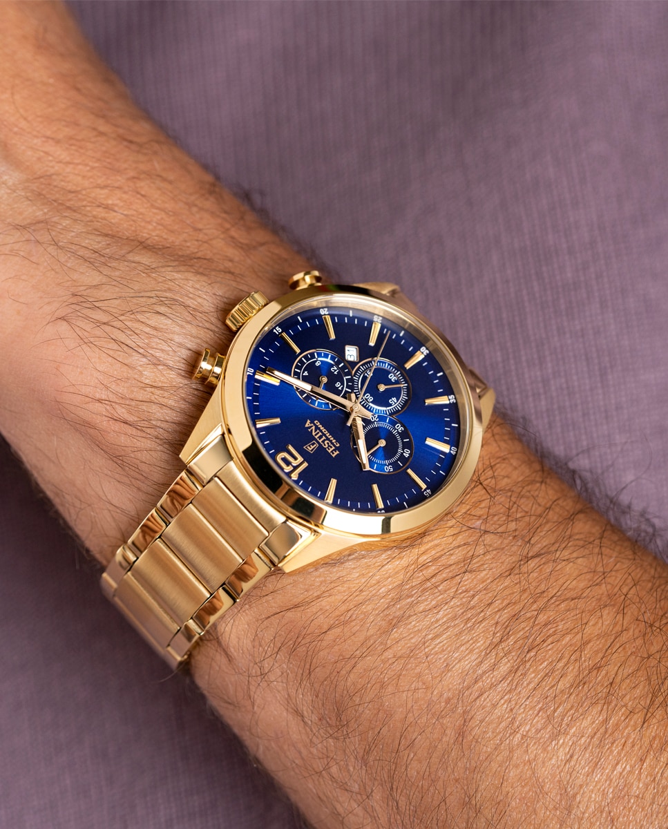 Relógio F20633/2 Timeless Chronograph de Aço em Dourado Ouro-3
