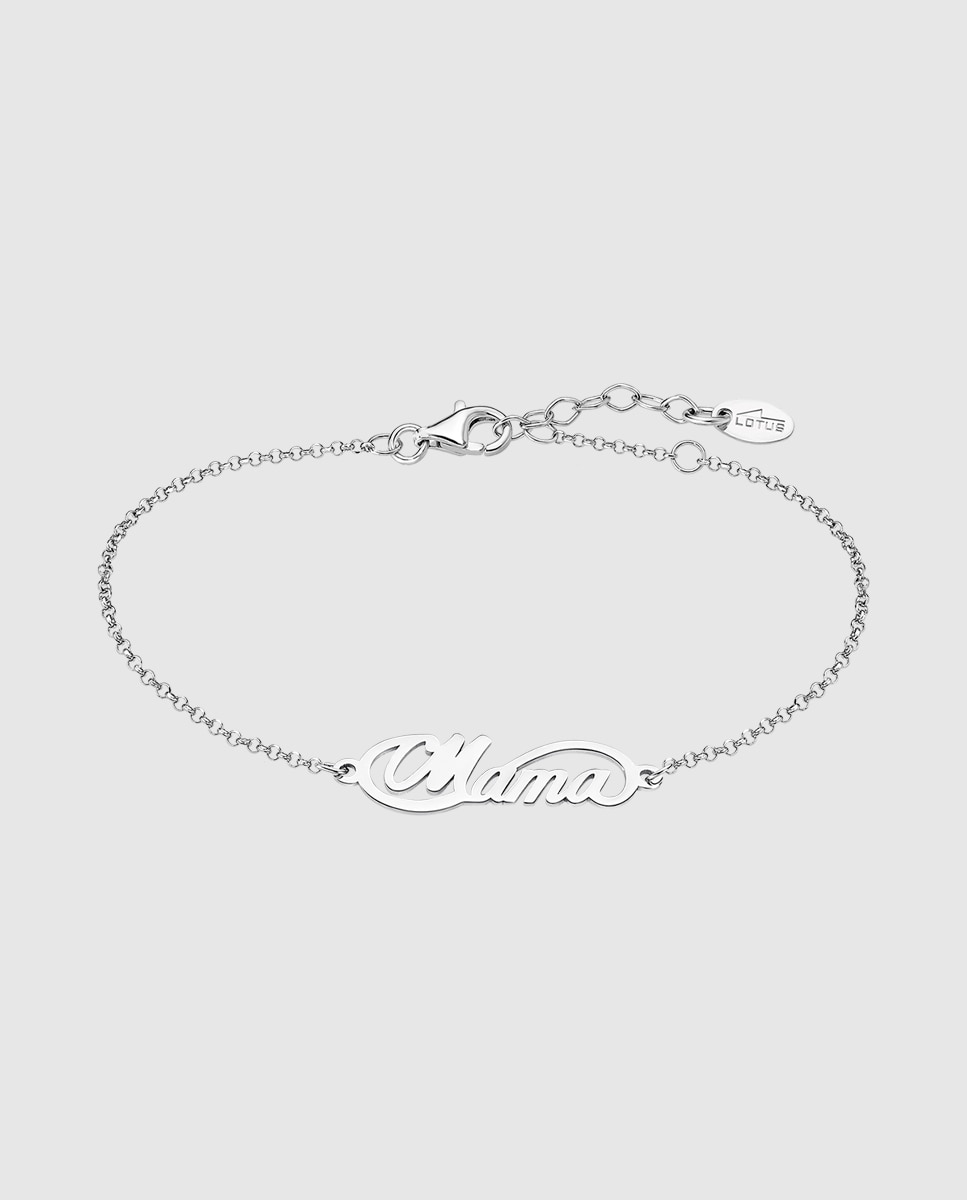 Pulseira de Corrente Lotus Silver Lp3402-2 1 Mother's Love de Prata com Acabamento Brilhante Prateado-1