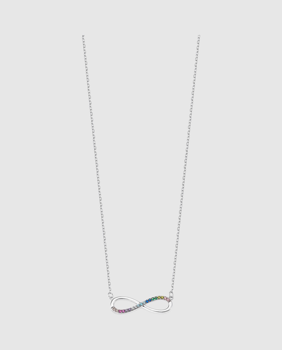 Colar Lotus Silver Lp1872-1/2 Rainbow de Prata com Acabamento Brilhante e Zirconita Prateado-1