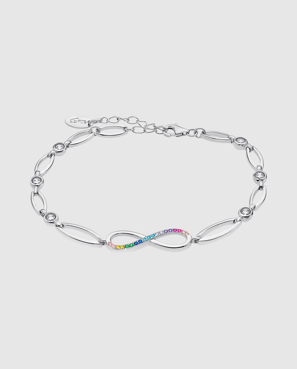 Pulseira de Elos Lotus Silver Lp1872-2 2 Rainbow de Prata com Acabamento Brilhante Prateado-1