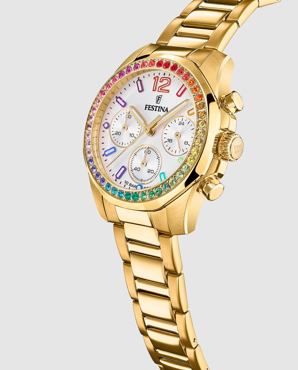 Relógio F20609/2 Boyfriend de Aço em Dourado Ouro-2