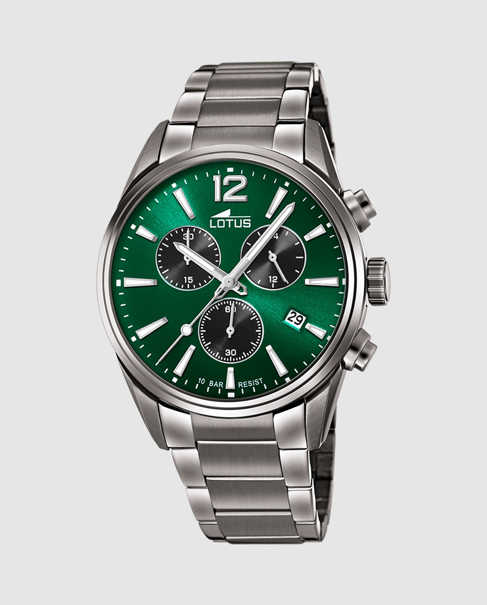 Relógio 18682/4 Chrono de Aço em Cinzento Cinzento/Verde-1