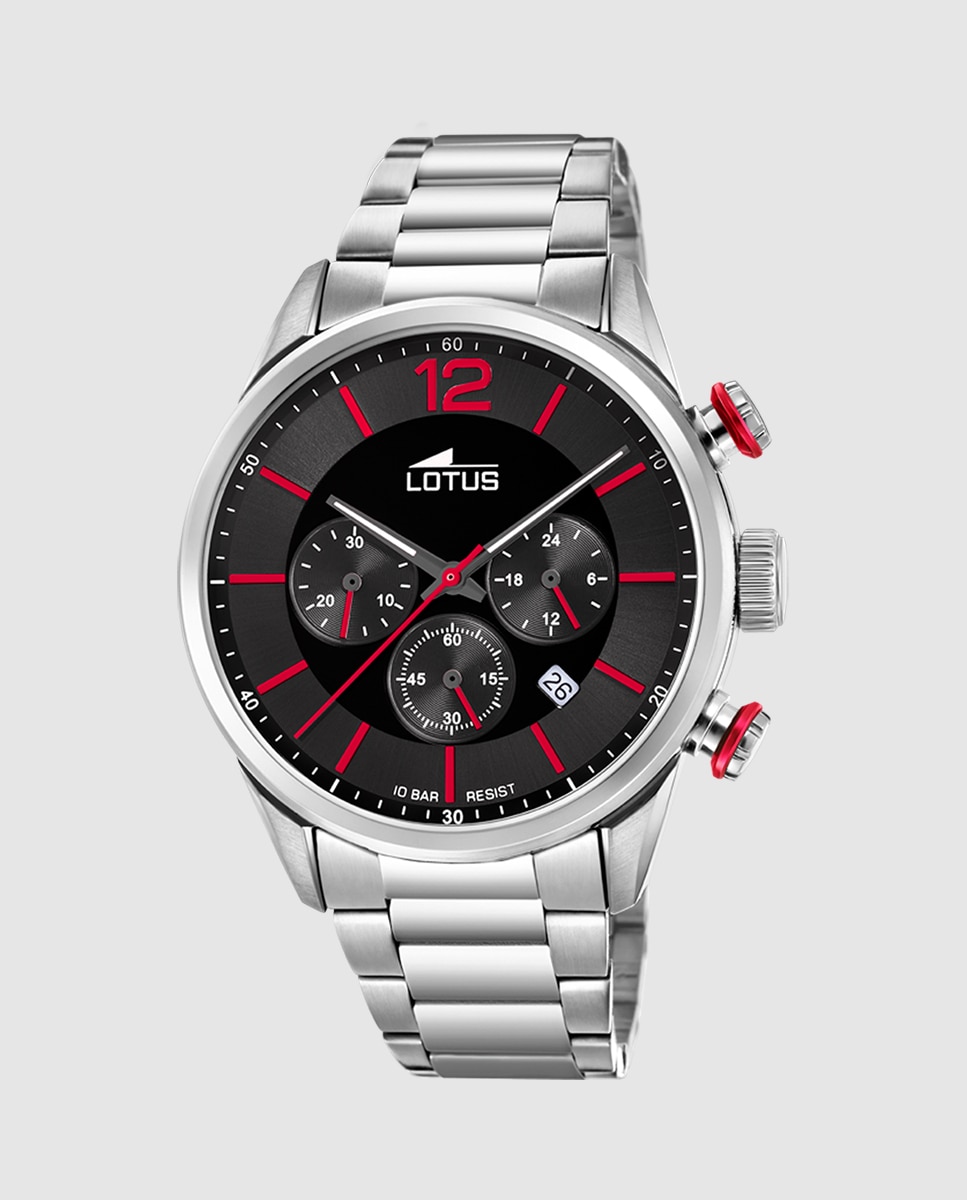 Relógio 18688/6 Chrono de Aço Prateado Prata / Vermelho-1