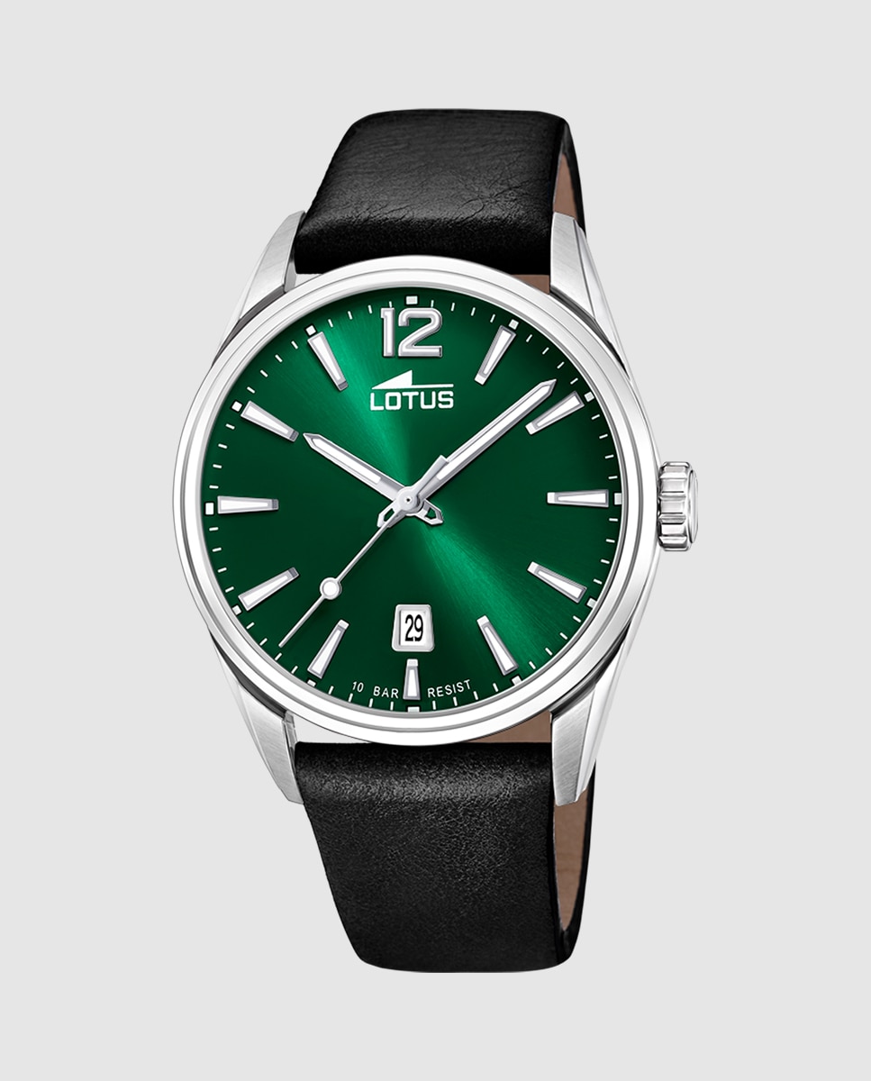Relógio 18693/4 Chrono de Pele em Preto Preto-1