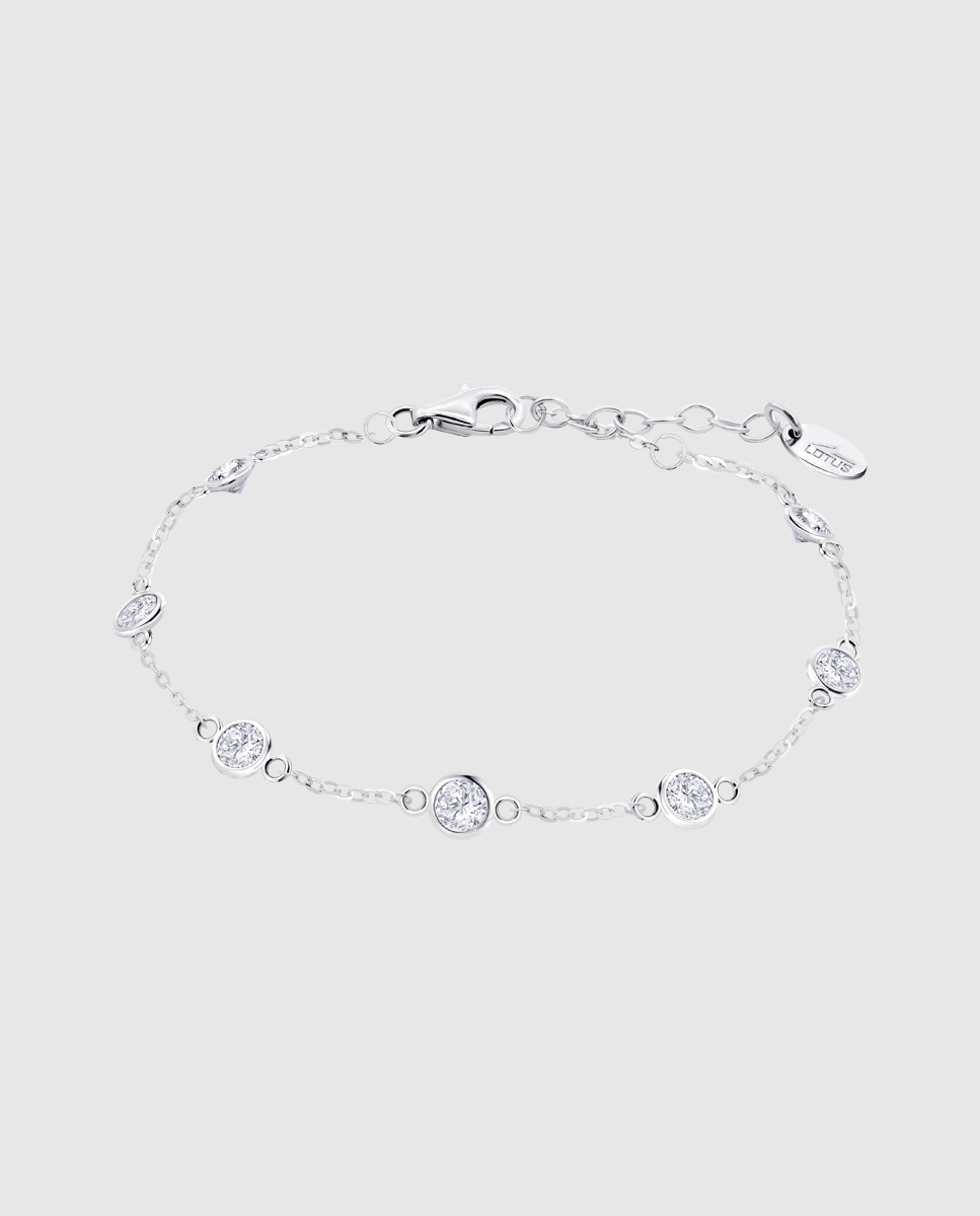 Pulseira Lotus Silver Lp3451-2/1 Pure Essential de Prata com Acabamento Brilhante e Zirconita Prateado-1