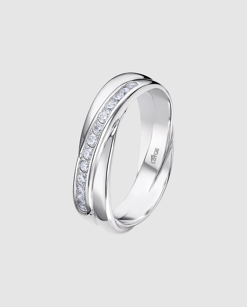 Anel Lotus Silver Lp3448-3 Pure Essential de Prata com Acabamento Brilhante Prateado-1