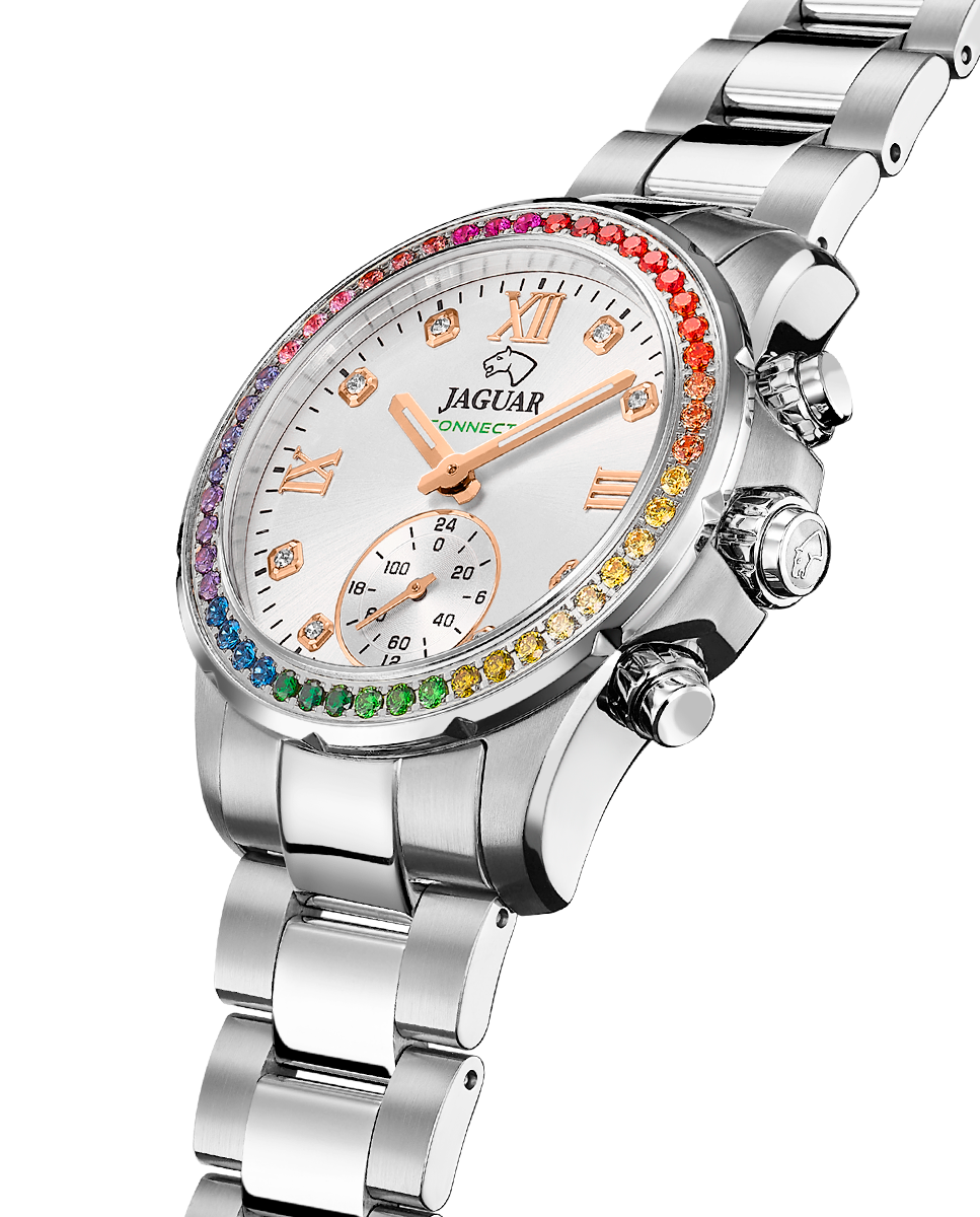 Relógio Smartwatch J980 4 Connected Lady de Aço Prateado Prata-3