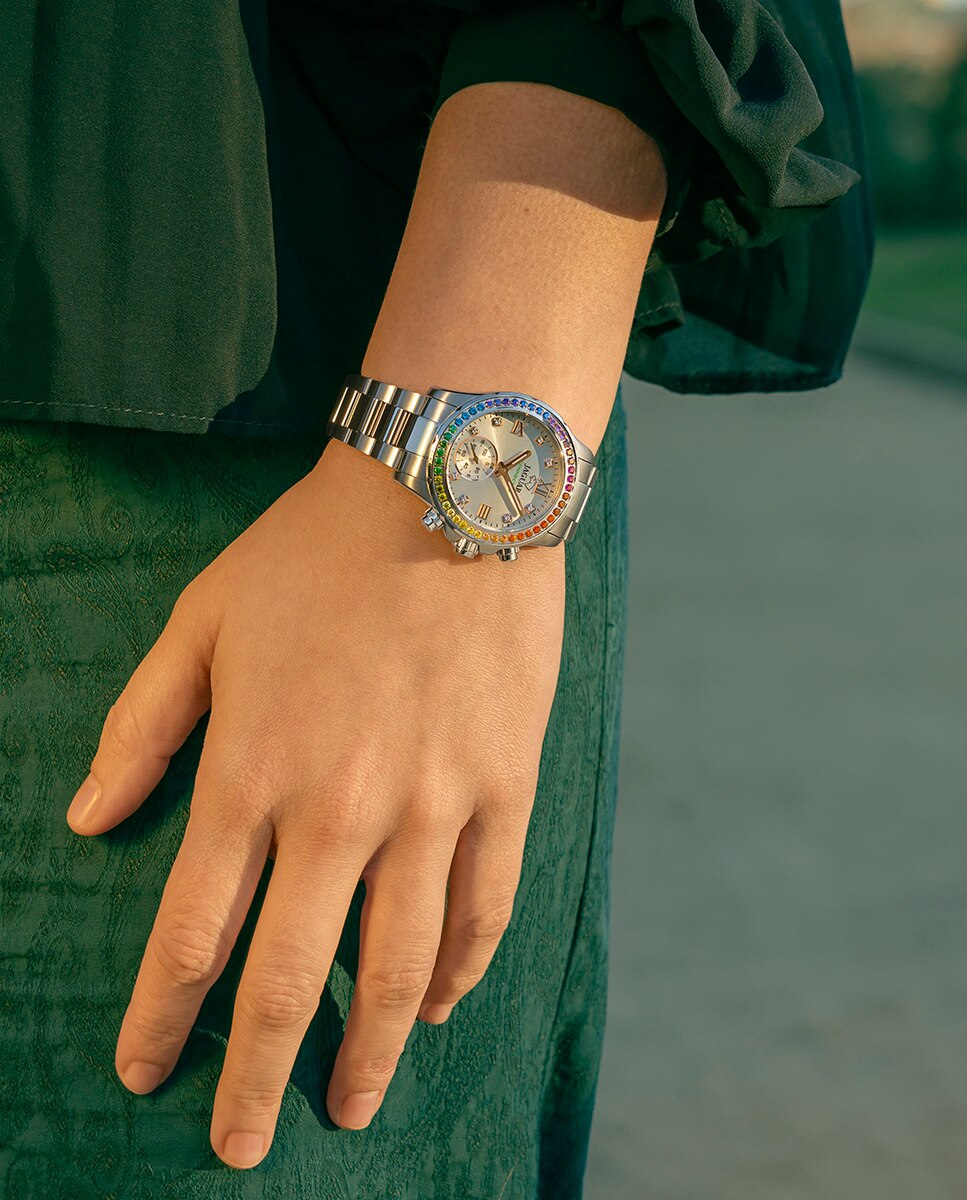Relógio Smartwatch J980 4 Connected Lady de Aço Prateado Prata-5