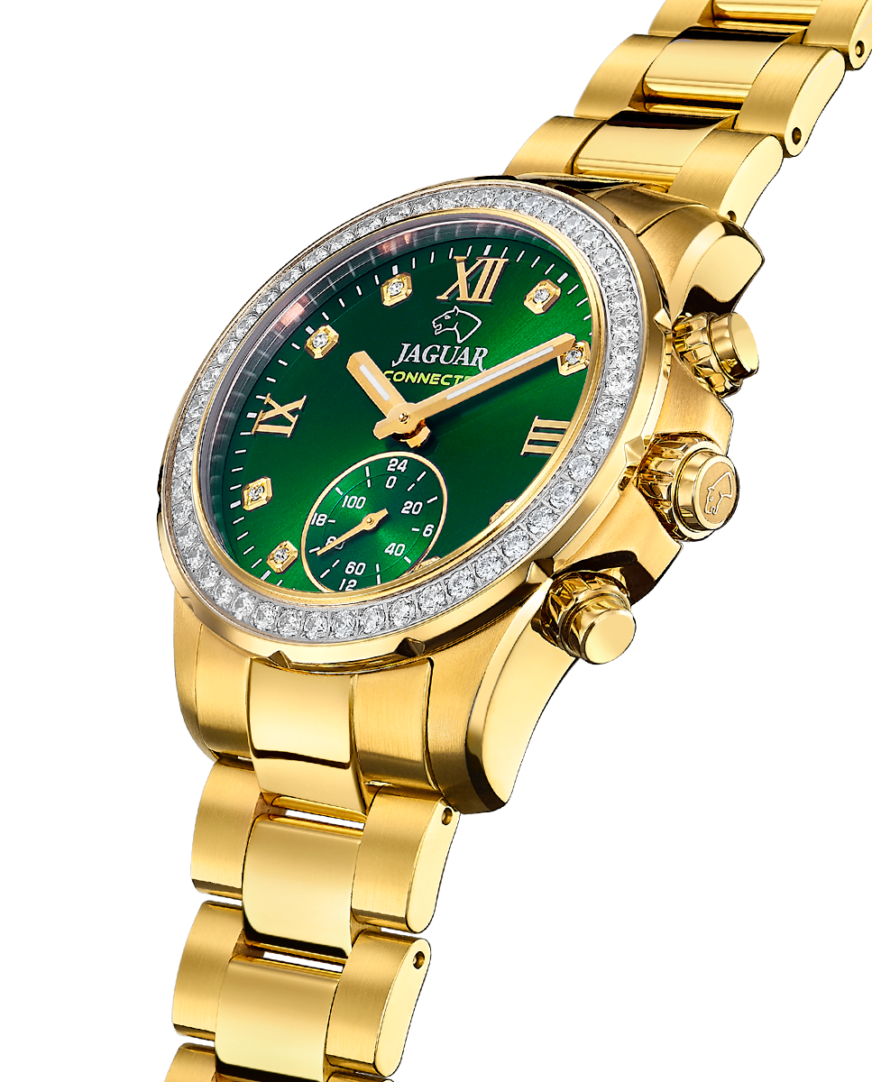 Smartwatch J983 5 Connected Lady de Aço em Dourado Ouro-3