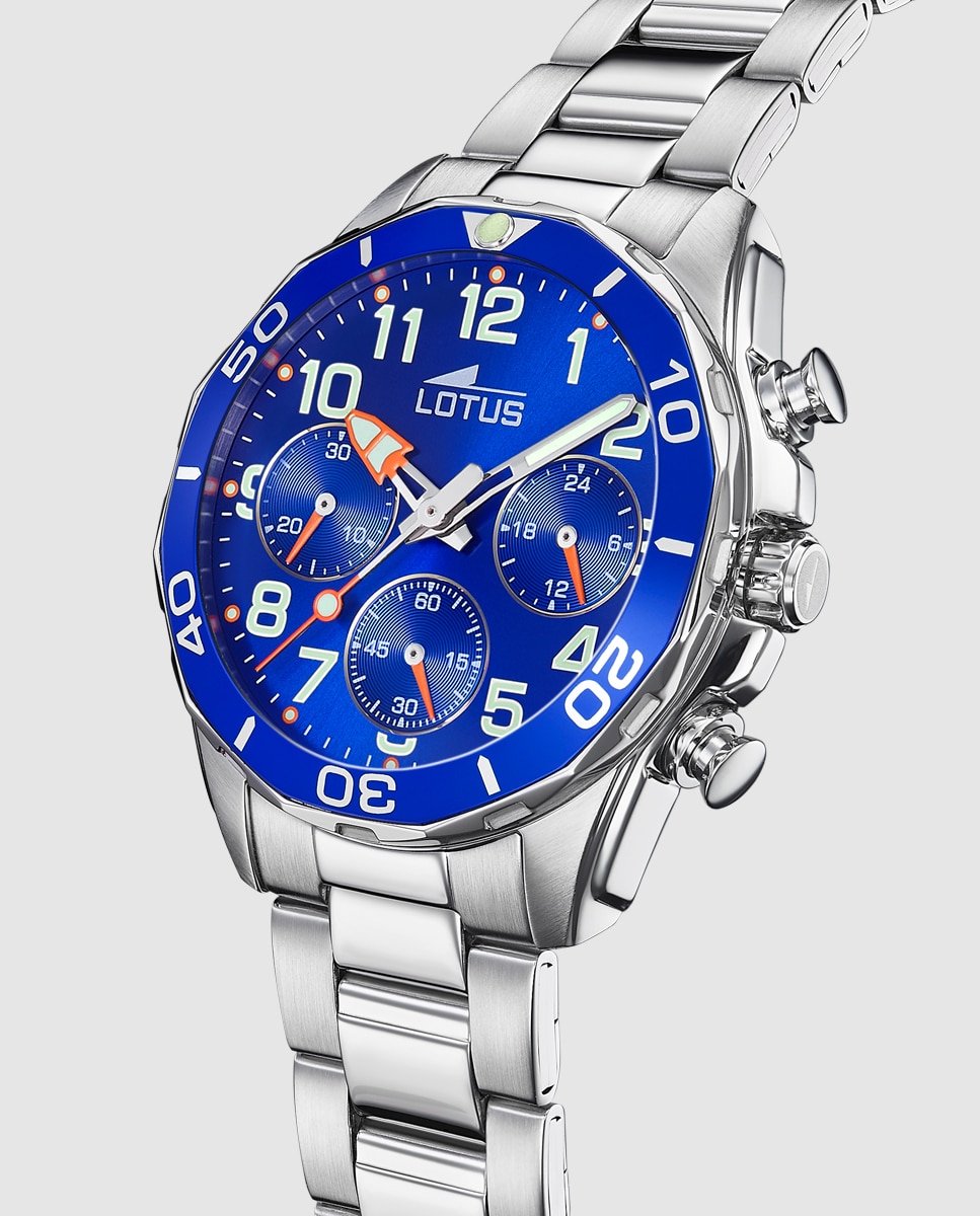 Relógio Infantil 18858/1 Junior Collection de Aço Prateado com Pulseira de Oferta Azul-4