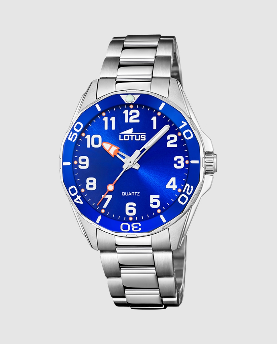 Relógio Infantil 18860/1 Junior Collection de Aço Prateado com Pulseira de Oferta Azul-2