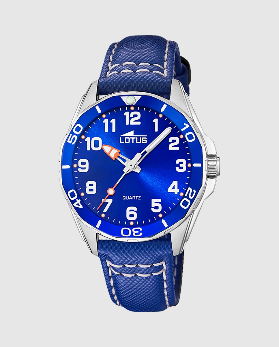 Relógio Infantil 18861/1 Junior Collection de Pele em Azul com Pulseira de Oferta Azul-elétrico-2