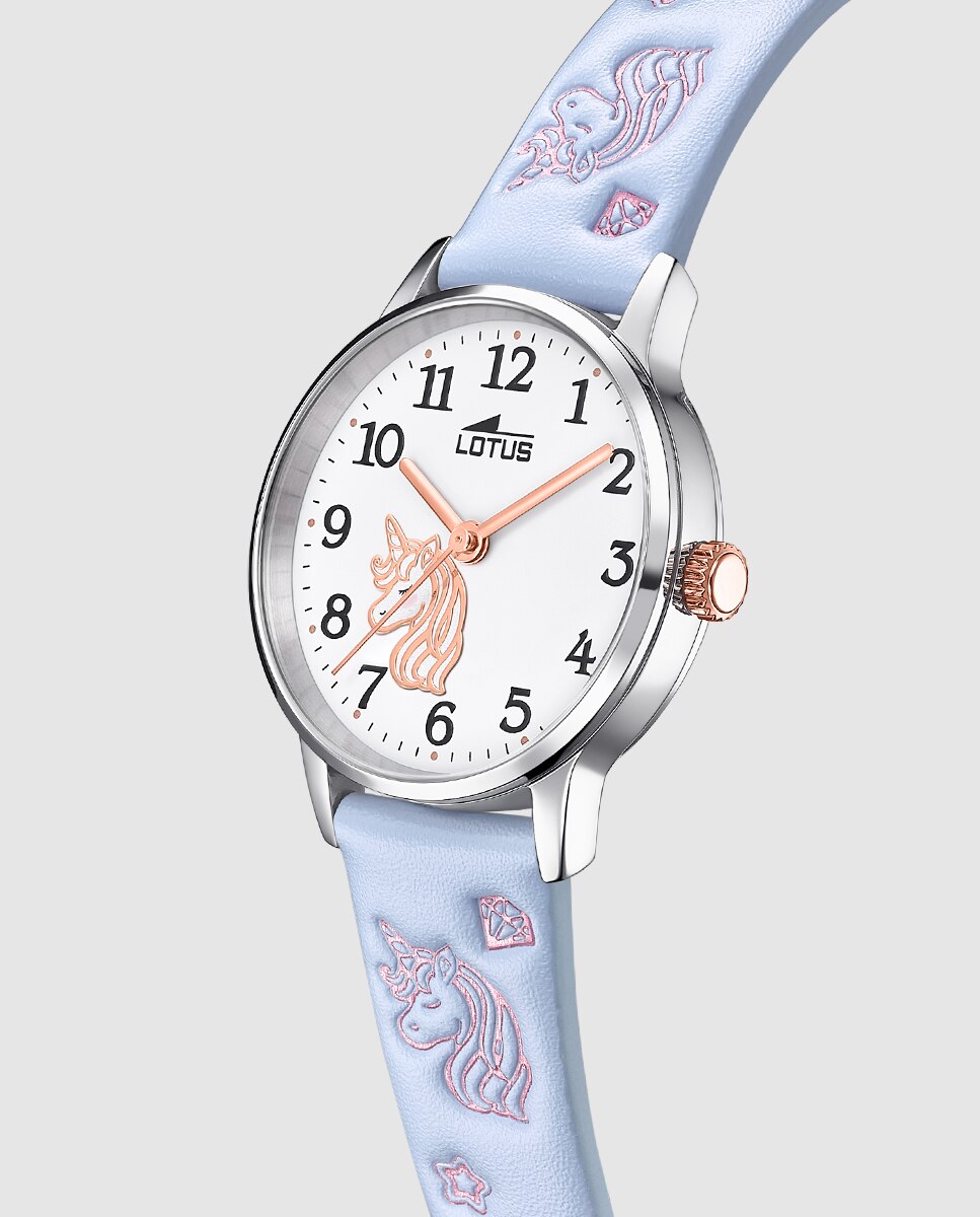 Relógio Infantil 18865/3 Junior Collection de Pele Azul com Pulseira de Oferta Azul-4