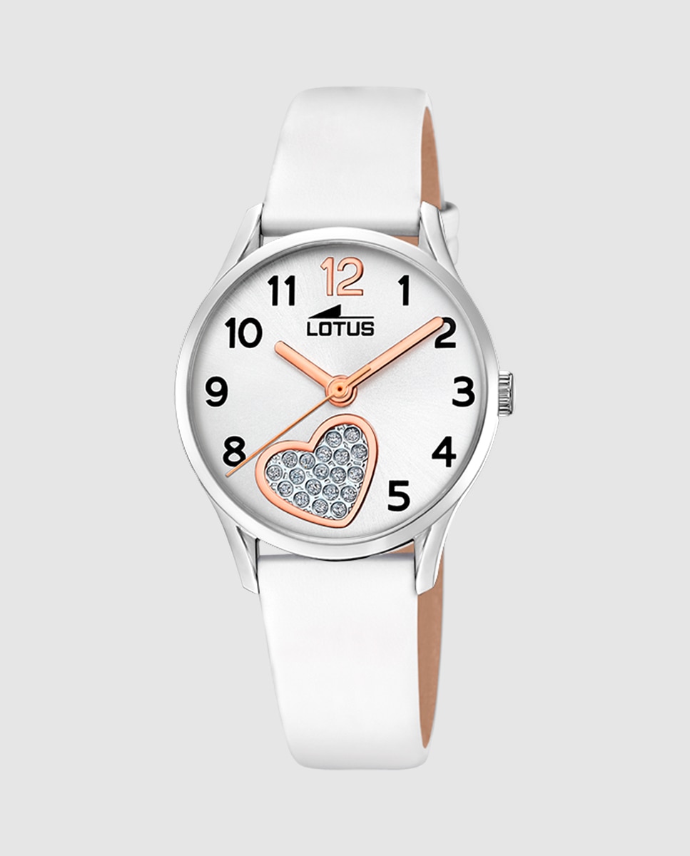 Relógio Infantil 18406/e Junior Collection de Pele em Branco com Pulseira de Oferta Branco-2